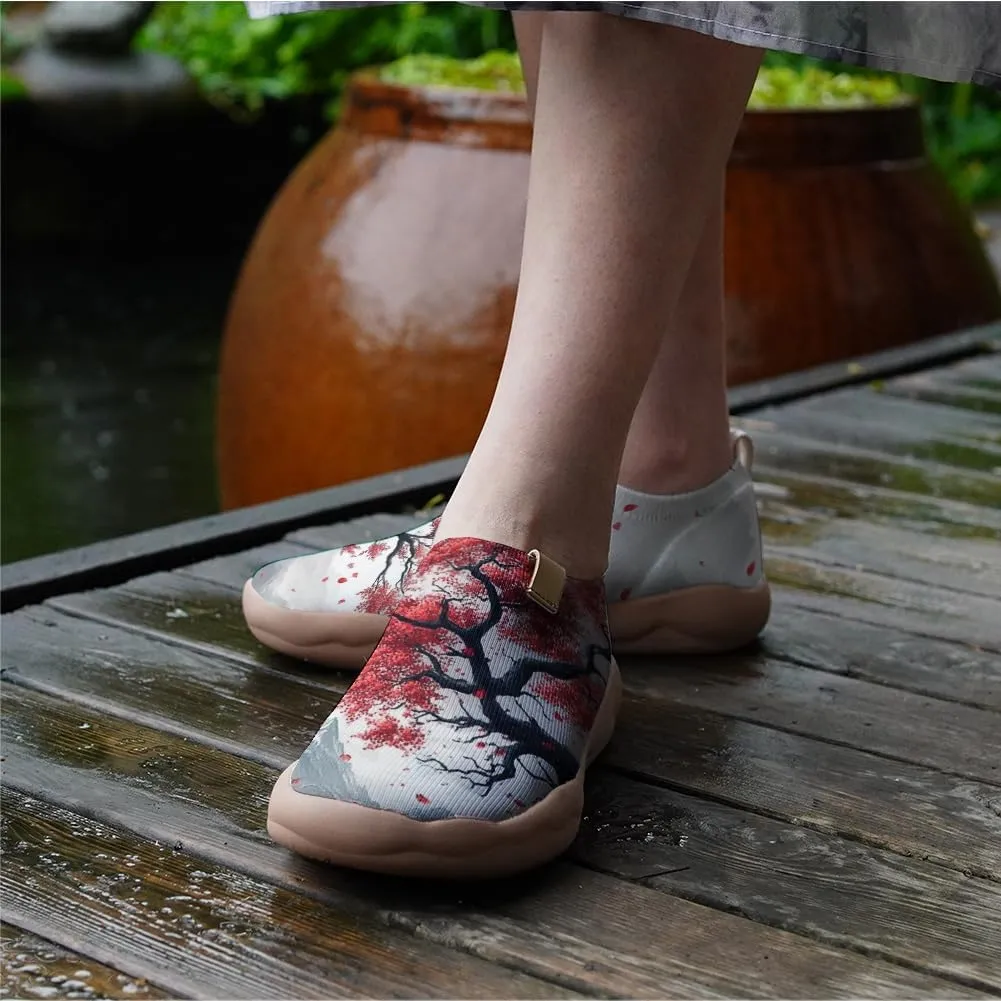 Onehorse Women's Sneakers Casual Travel Shoes Slip-On Lightweight Comfortable Artistic Flowers Loafers