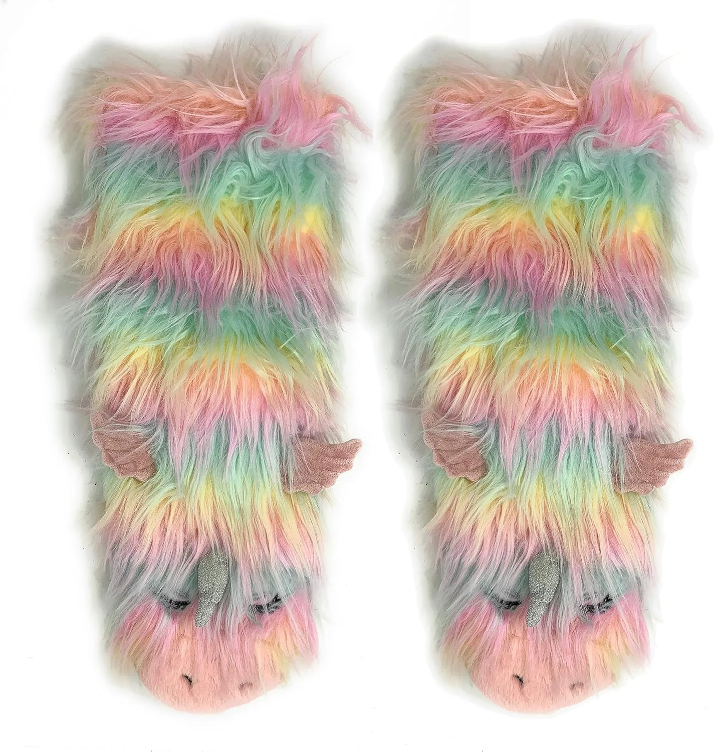 ooohyeah Womens Non Slip Fuzzy 3D Animal Slipper Socks, Funny Warm Cozy Fluffy Cute Indoor Slippers with Grippers