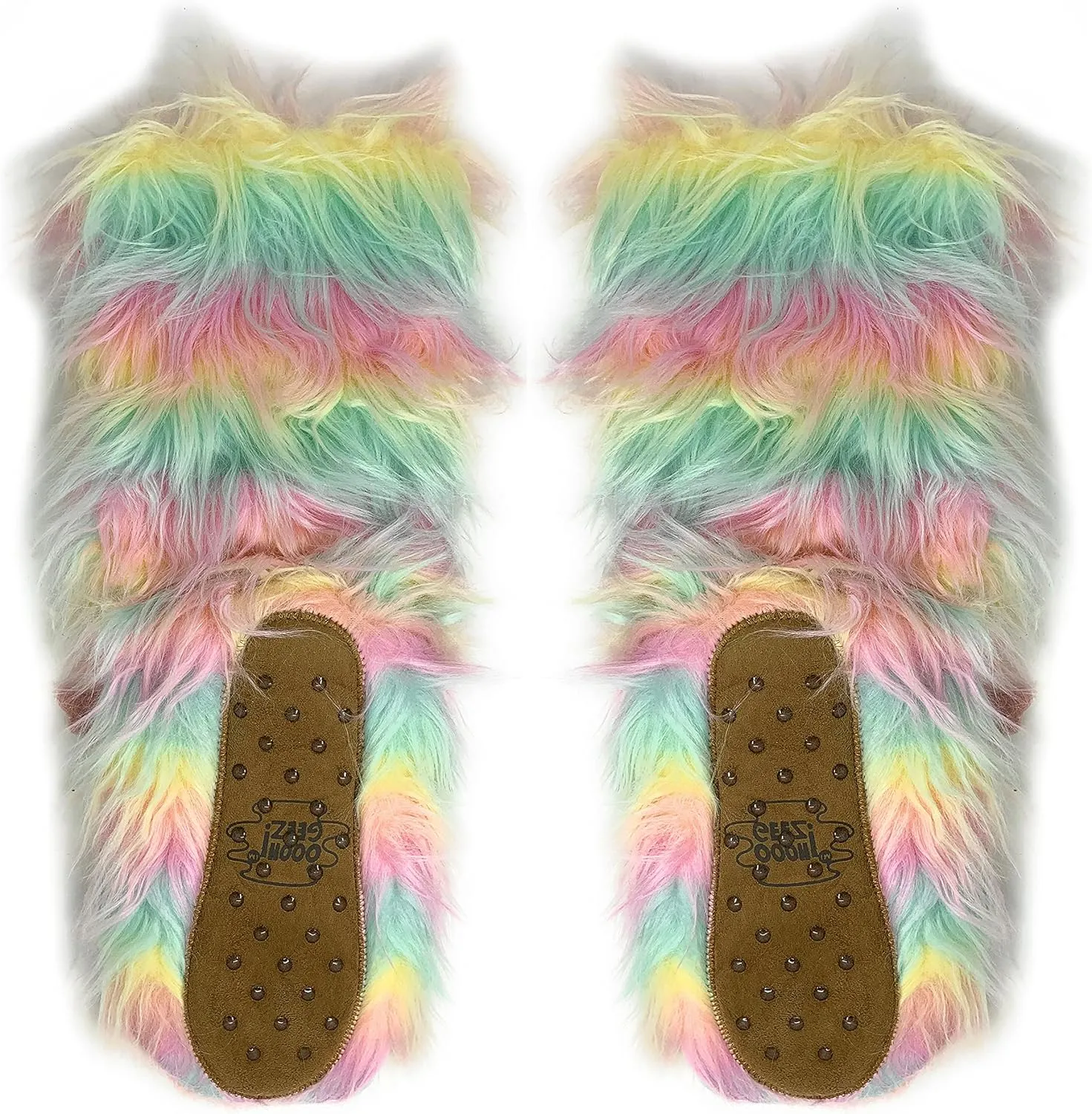 ooohyeah Womens Non Slip Fuzzy 3D Animal Slipper Socks, Funny Warm Cozy Fluffy Cute Indoor Slippers with Grippers