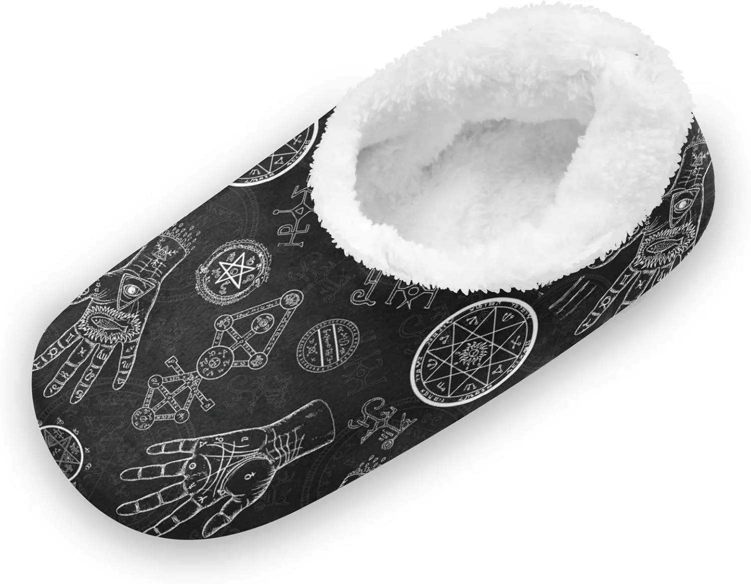 Oyihfvs Unisex Fuzzy House Slippers Memory Foam Warm Slip Shoes Fur Lining M-XXL