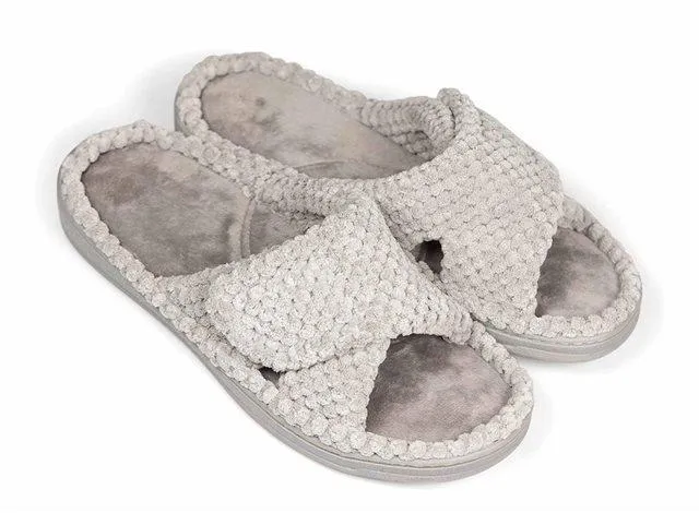Padders Flo Slippers - Grey Popcorn