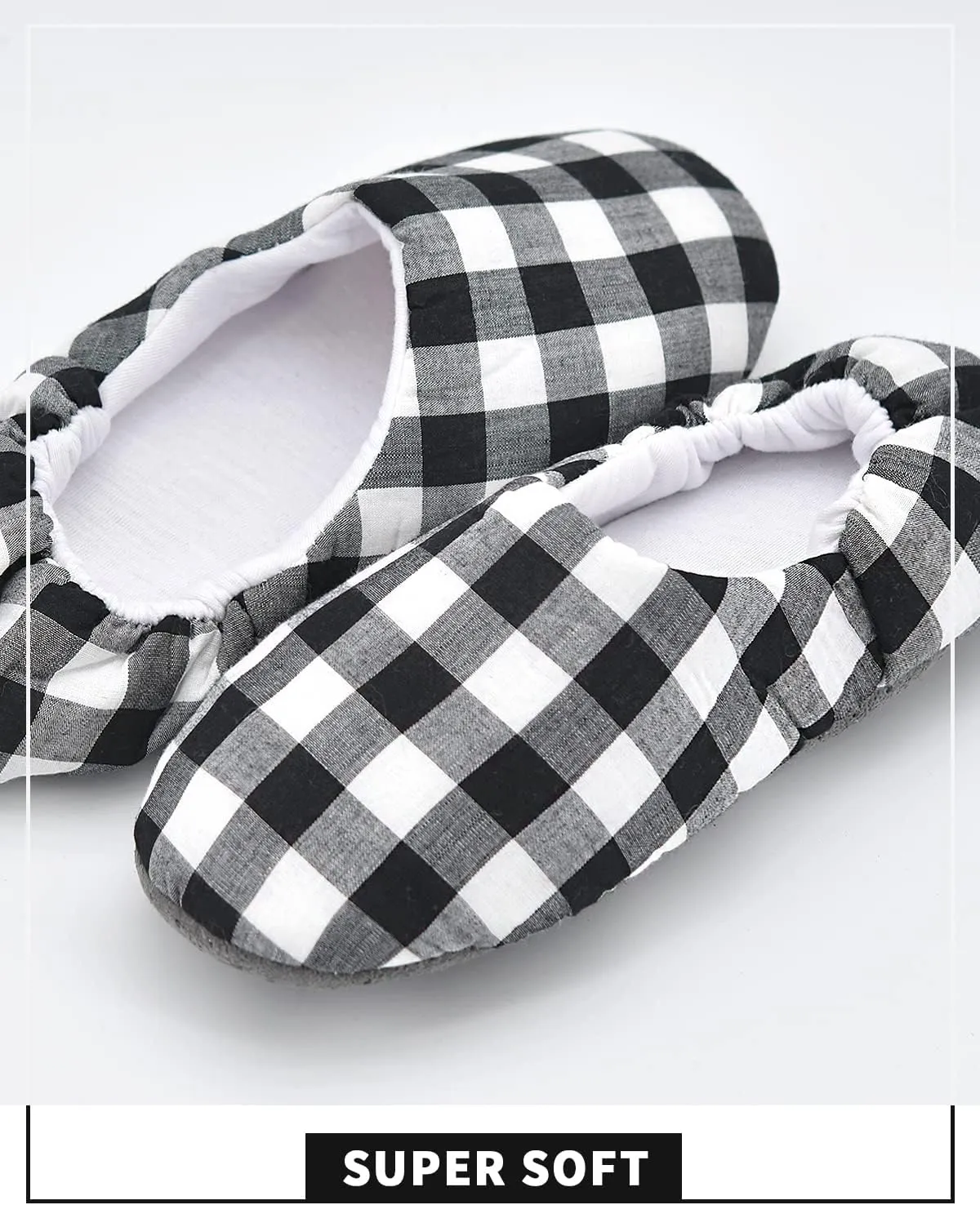 Panda Bros Women's Ballerina House Slippers,Anti-Skid Comfy Warm Ballet Style Slippers