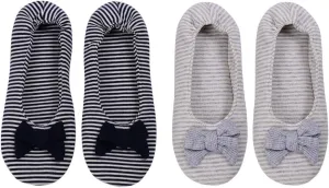 Panda Bros Women's Ballerina House Slippers,Anti-Skid Comfy Warm Ballet Style Slippers