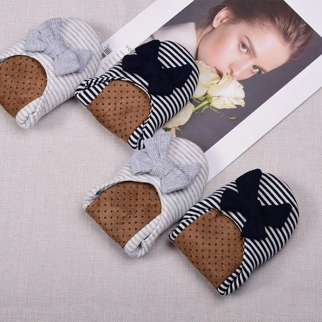 Panda Bros Women's Ballerina House Slippers,Anti-Skid Comfy Warm Ballet Style Slippers
