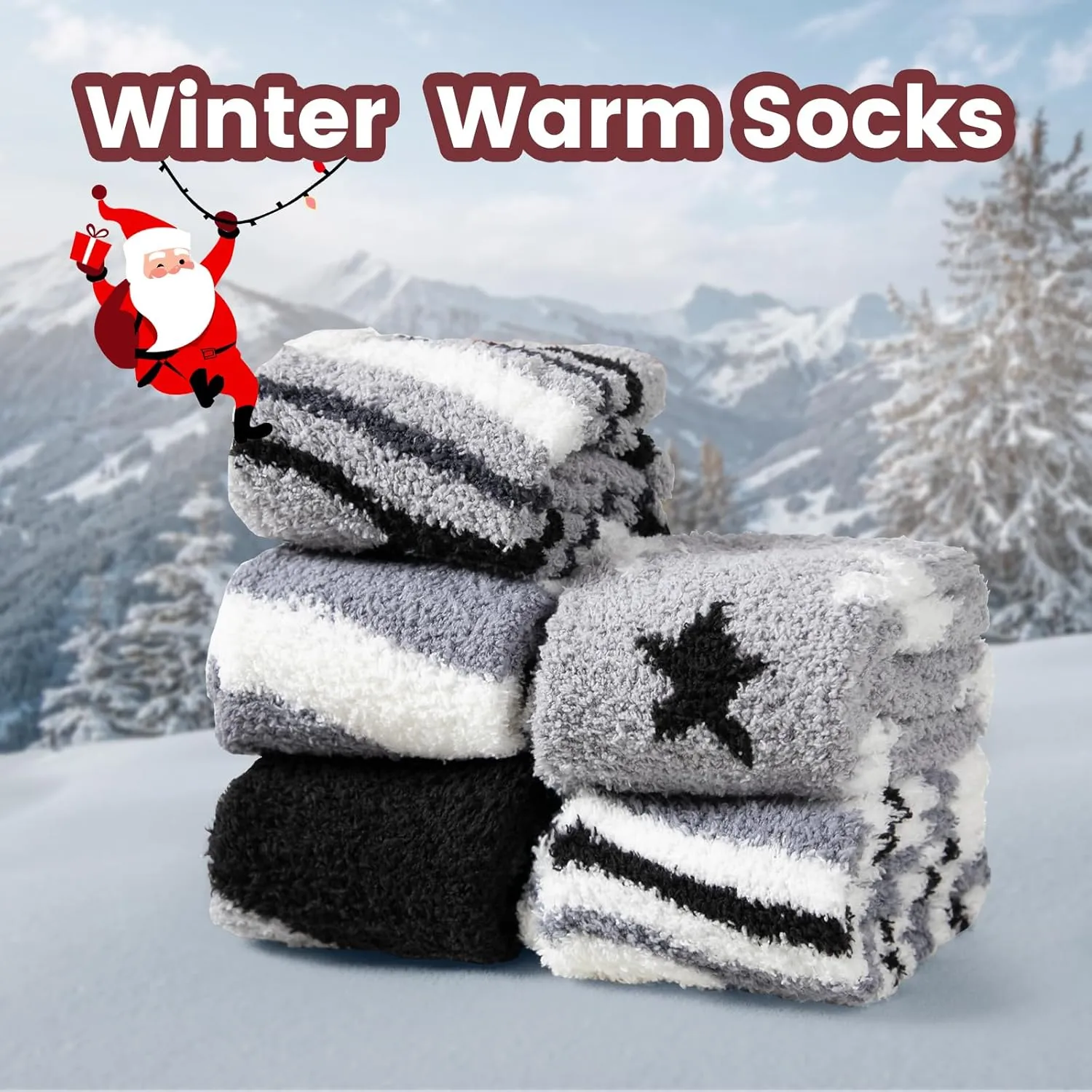 Passionbility Fuzzy Socks for Women - Fluffy Socks Women, Women Slipper Socks of Coral Fleece