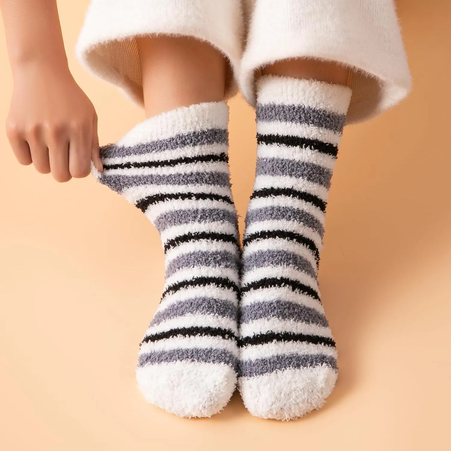 Passionbility Fuzzy Socks for Women - Fluffy Socks Women, Women Slipper Socks of Coral Fleece