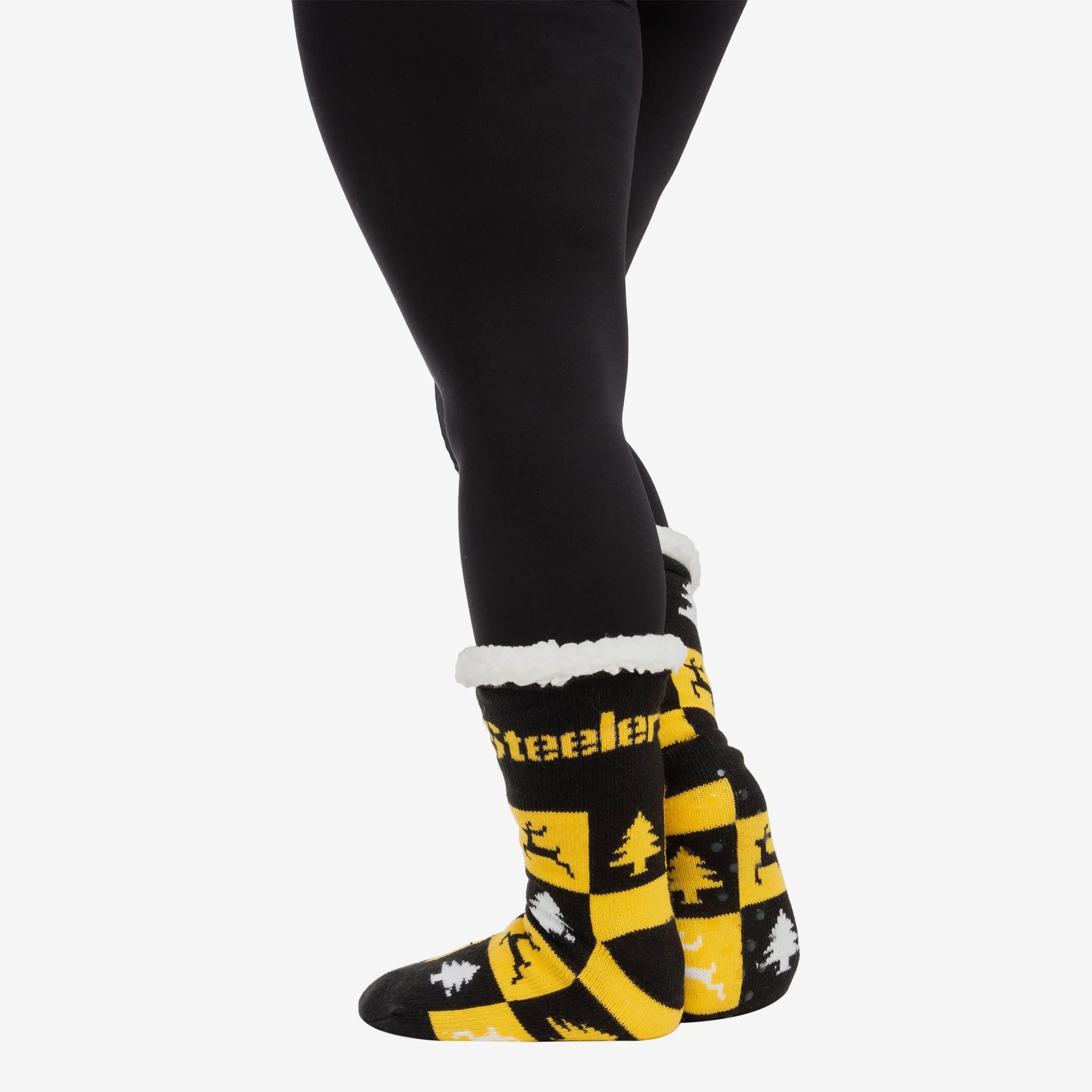 Pittsburgh Steelers Womens Fan Footy 3 Pack Slipper Socks