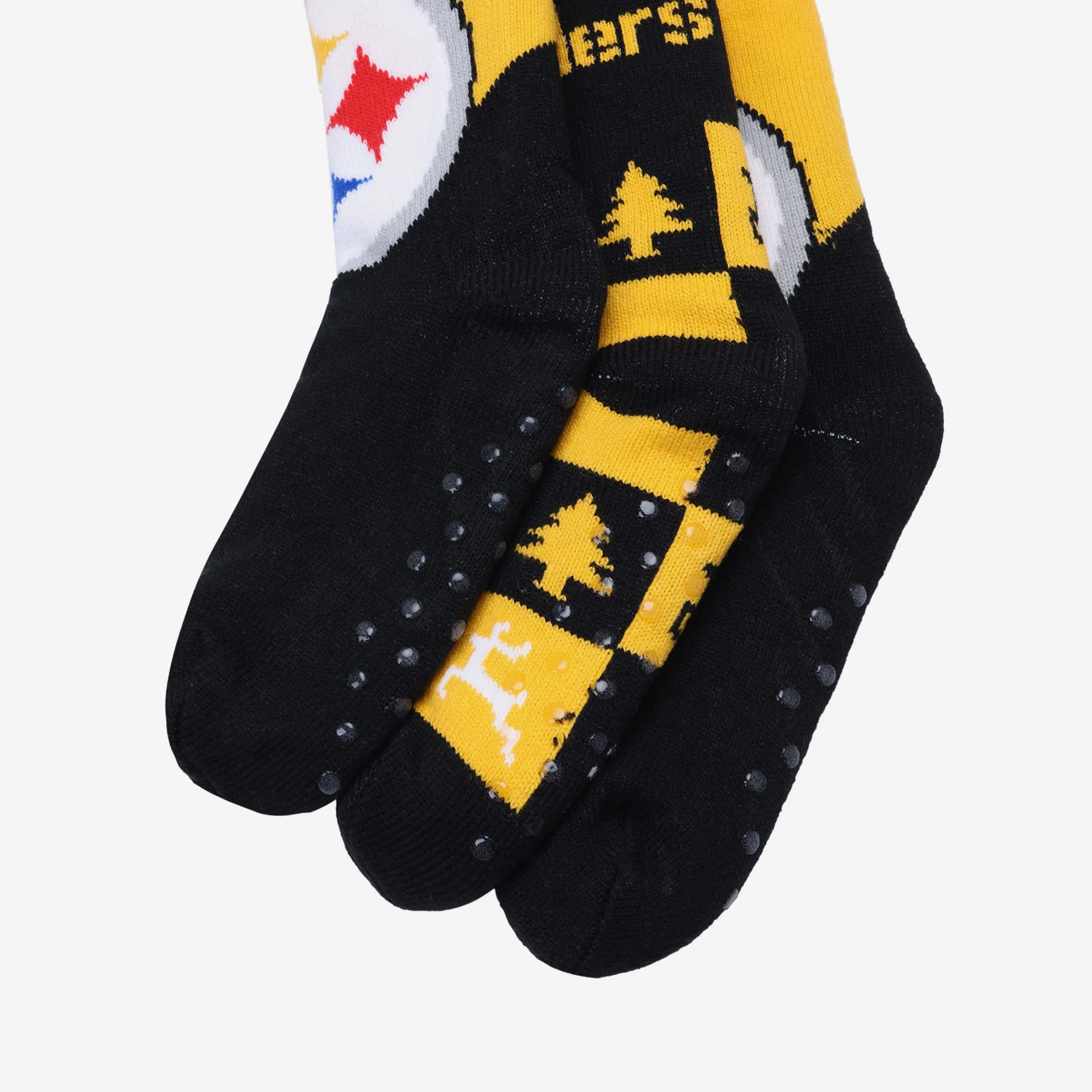 Pittsburgh Steelers Womens Fan Footy 3 Pack Slipper Socks