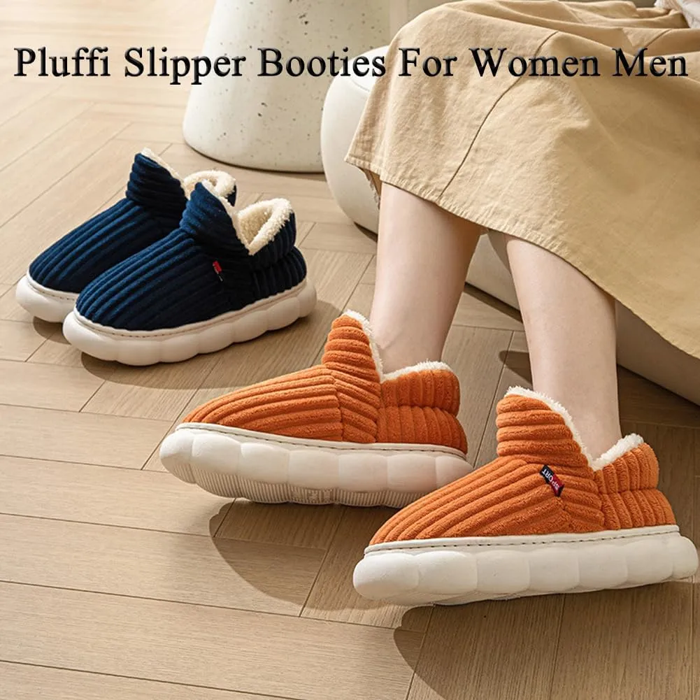 Pluffi The Cozy & Stylish Slipper, Pluffi Slippers Booties, Pluffi Comfy Fluffy Cloud Thick-Soled Shoes for Indoor Outdoor