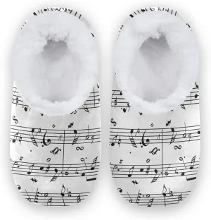 Poeticcity Unisex Fuzzy House Slippers, Warm Fur Lining Shoes, Non-Slip Memory Foam Slippers M-XXL