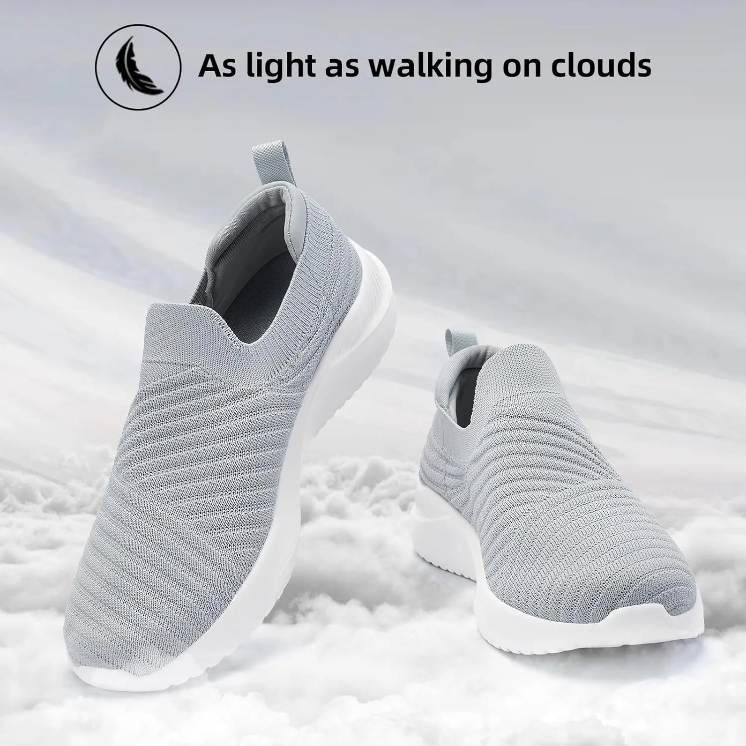 PPQ Womens Slip On Walking Shoes-Lightweight Comfort Breathable Travel Slip in Sneakers