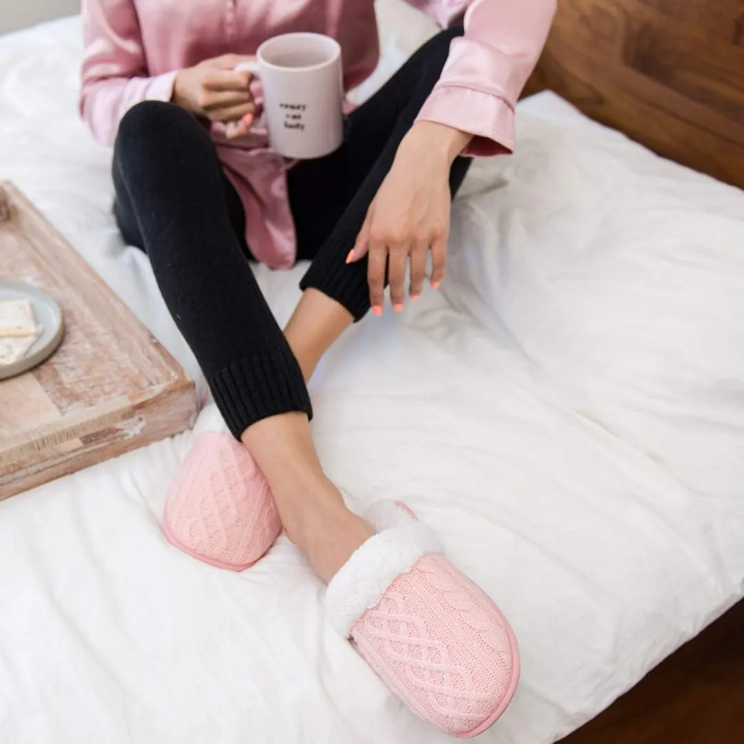 Pudus Women's Cozy House Slippers with Memory Foam & Extra-Plush Fleece Lining