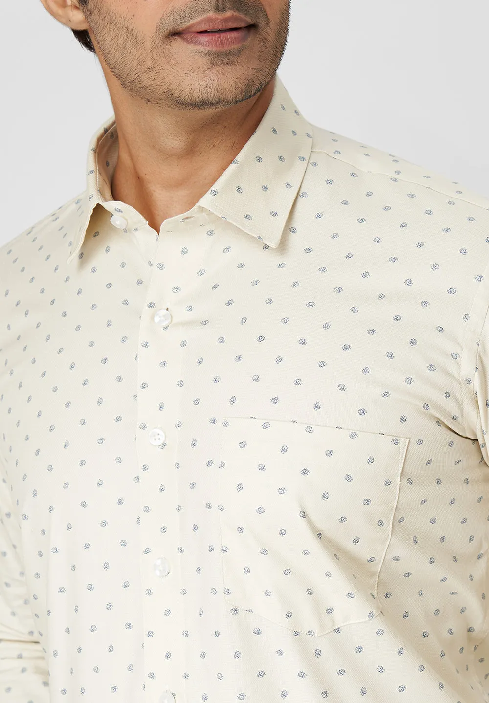 Pure Cotton Formal-Regular Fit Shirt - 40855