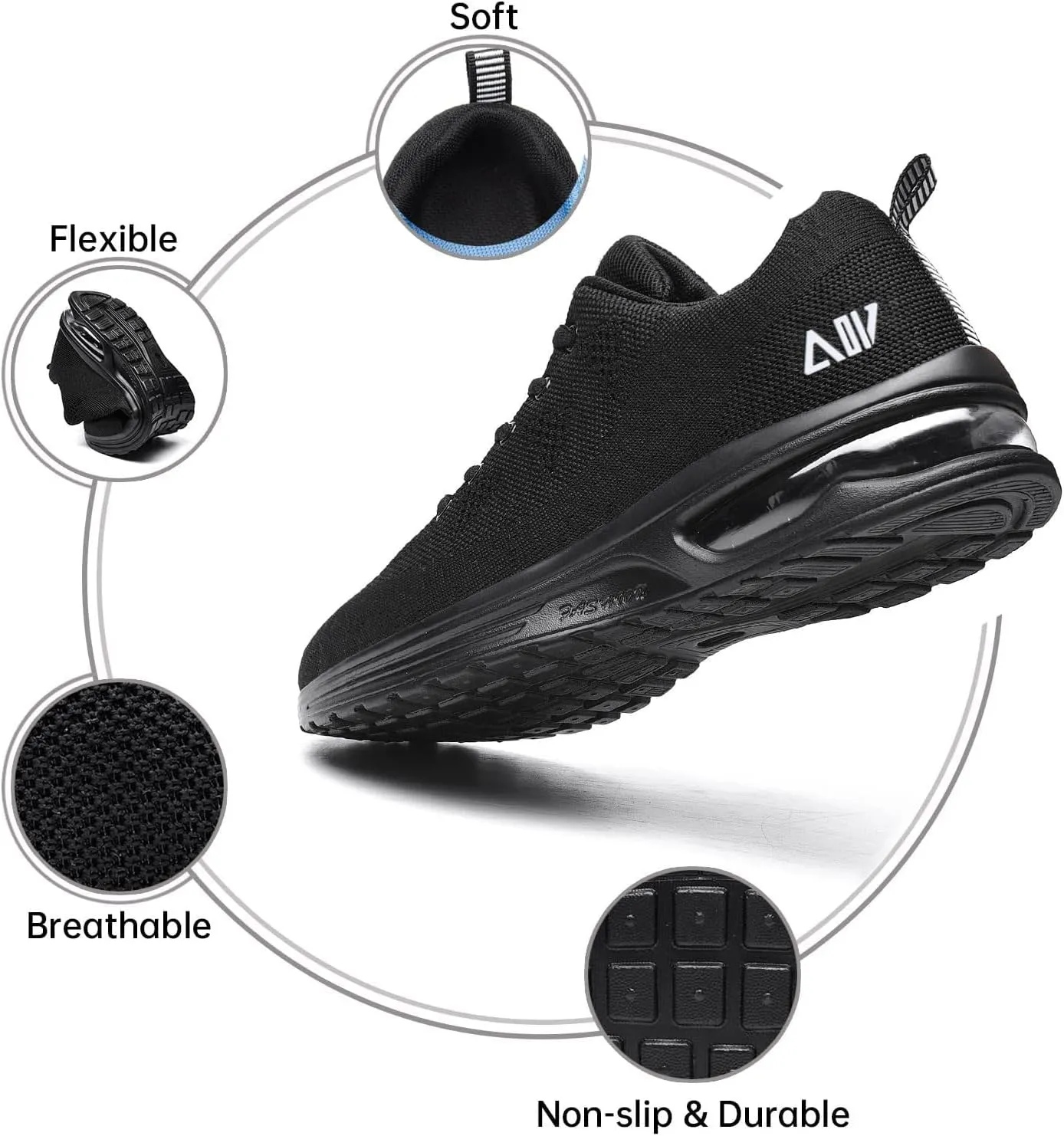 QAUPPE Womens Fashion Lightweight Sports Walking Sneakers Breathable Gym Jogging Running Tennis Shoes US 5.5-11 B(M)…