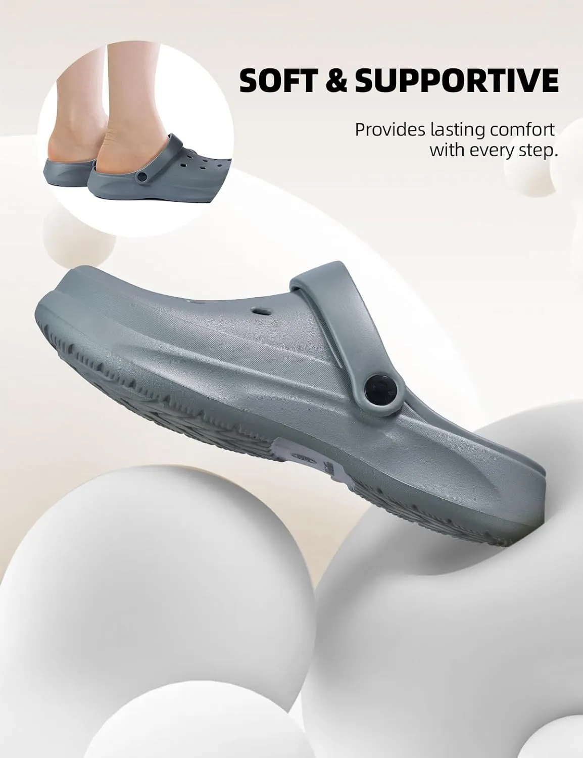 RCEBOT Unisex Garden Clogs Breathable Quick Drying Garden Shoes with Arch Support for Men and Women