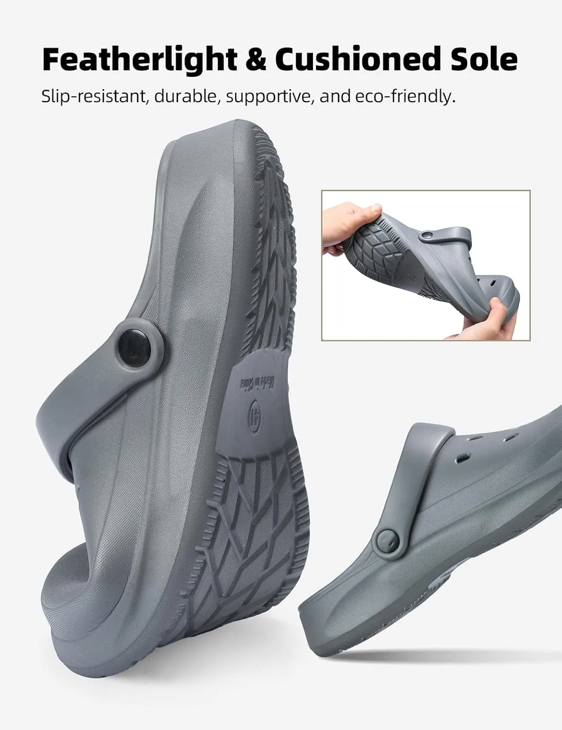 RCEBOT Unisex Garden Clogs Breathable Quick Drying Garden Shoes with Arch Support for Men and Women