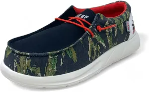 REEF Kids Cushion Coast Sneaker in Black Camo Shark Size Big Kid 2