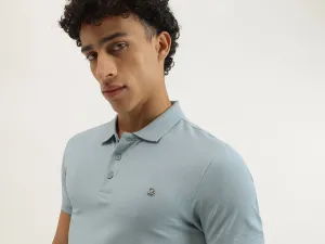 Regular Fit Polo Neck Solid T-shirt