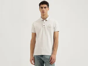 Regular Fit Polo Neck Solid Tshirt