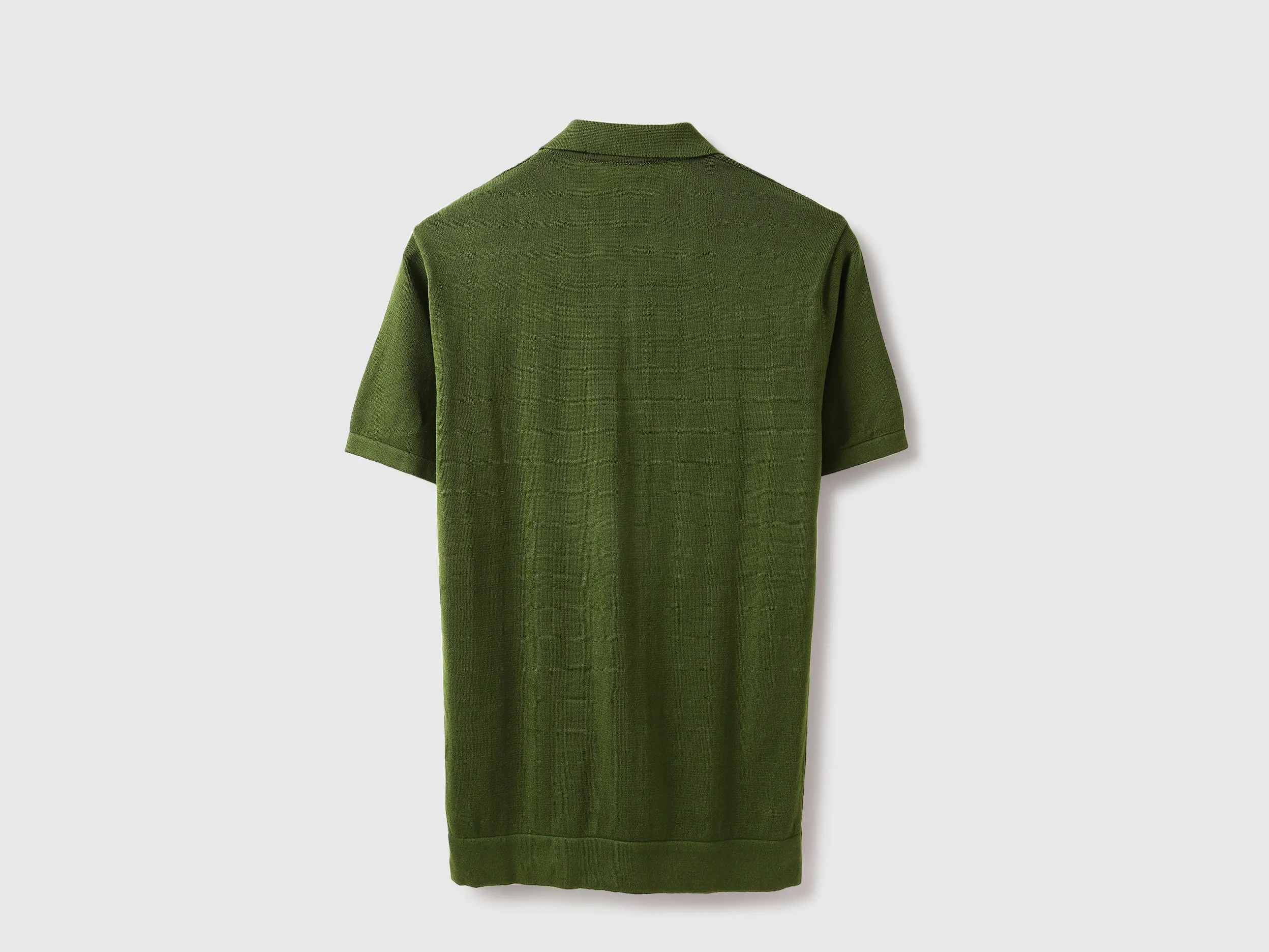 Regular Fit Polo Neck Textured T-shirt