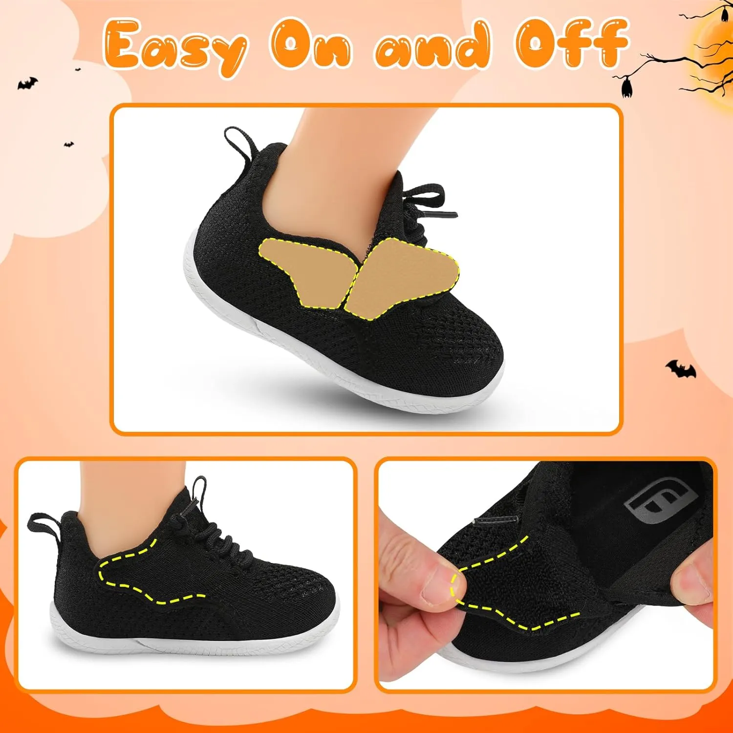 relxfeet Toddler Boys Girls Shoes Little Kids Sneakers Lightweight Breathable Slip on Walking Tennis Shoes