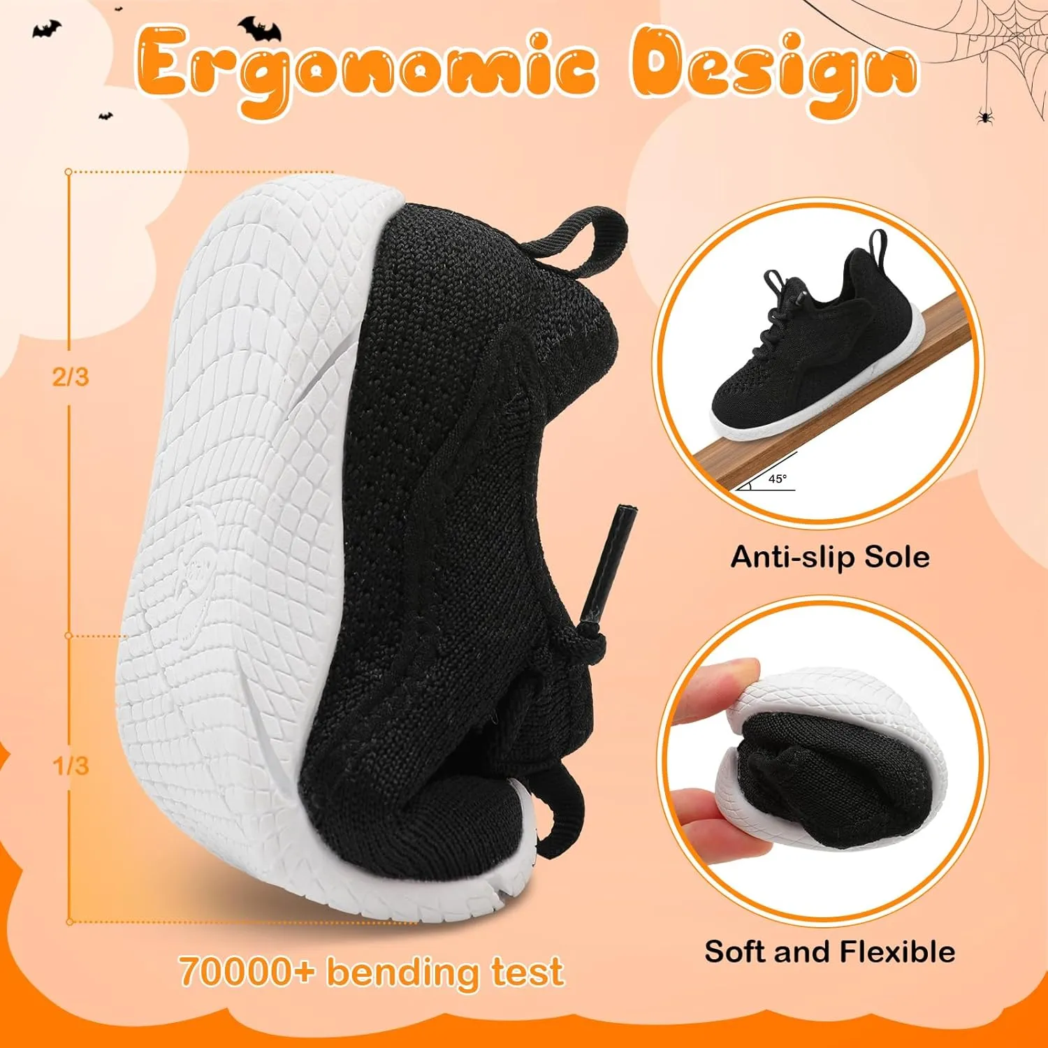 relxfeet Toddler Boys Girls Shoes Little Kids Sneakers Lightweight Breathable Slip on Walking Tennis Shoes