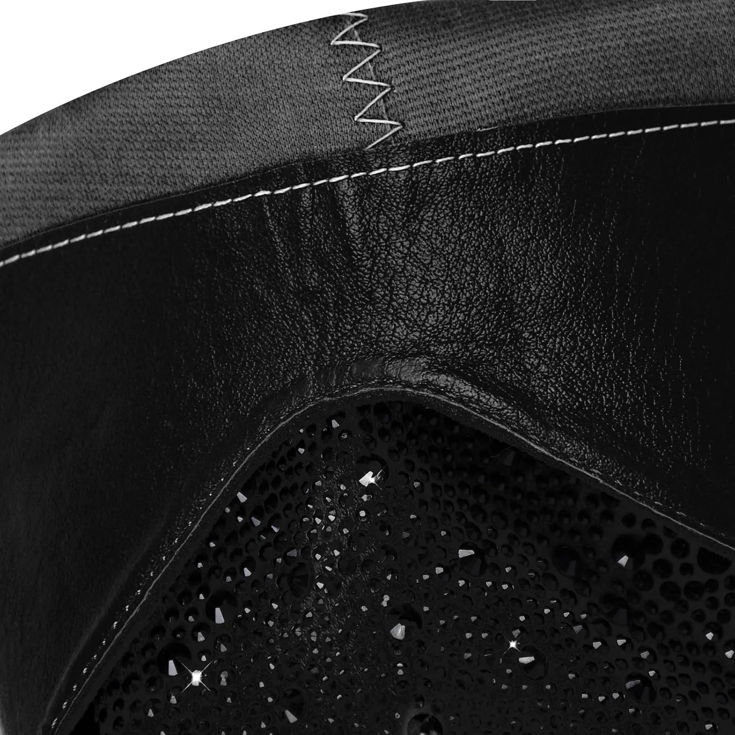 richealnini Sparkle Rhinestone Cowgirl Cowboy Boots for Women Pull On Diamante Heeled Bootes