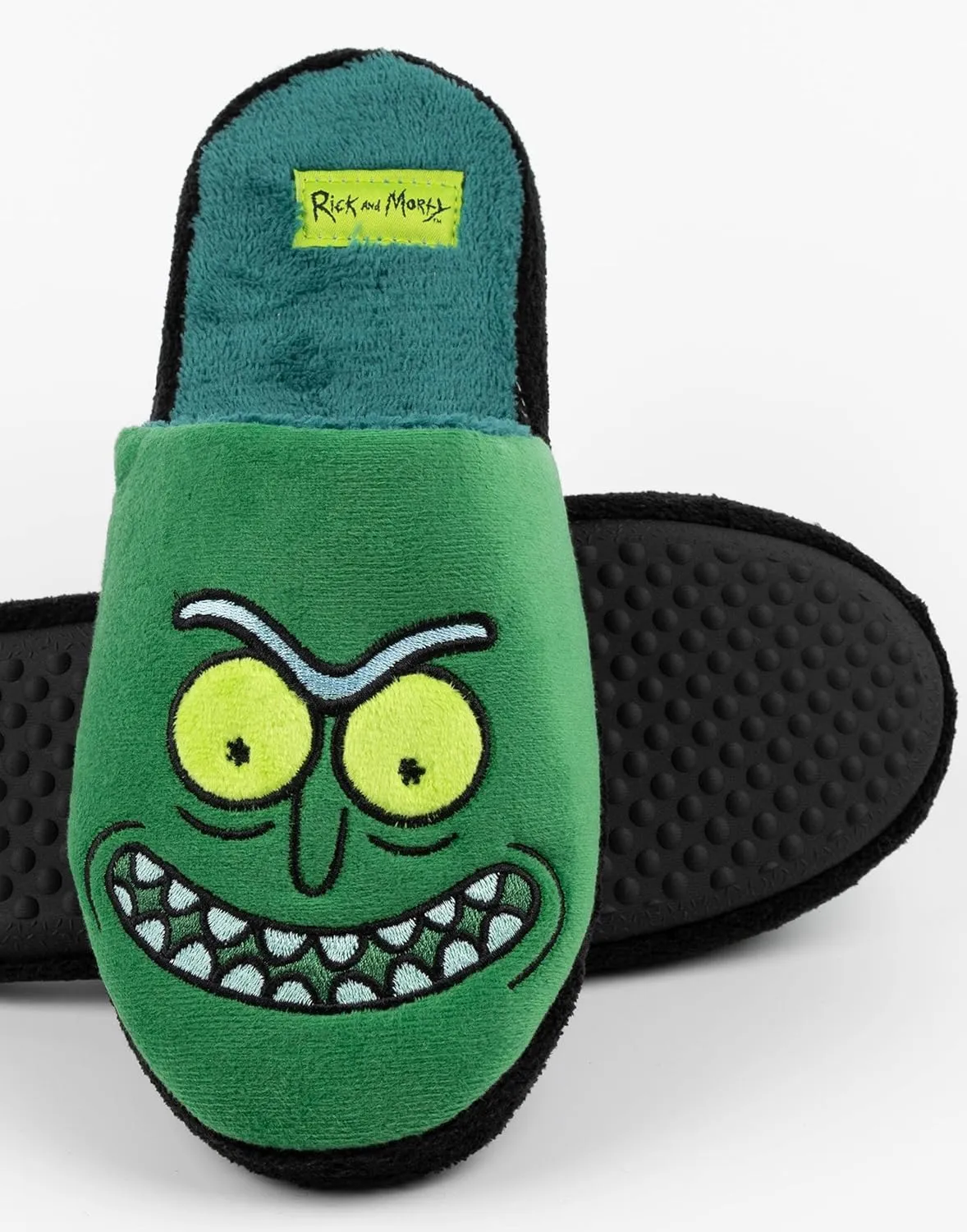 RICK AND MORTY Unisex Slippers Adults Pickle Rick Green House Sliders