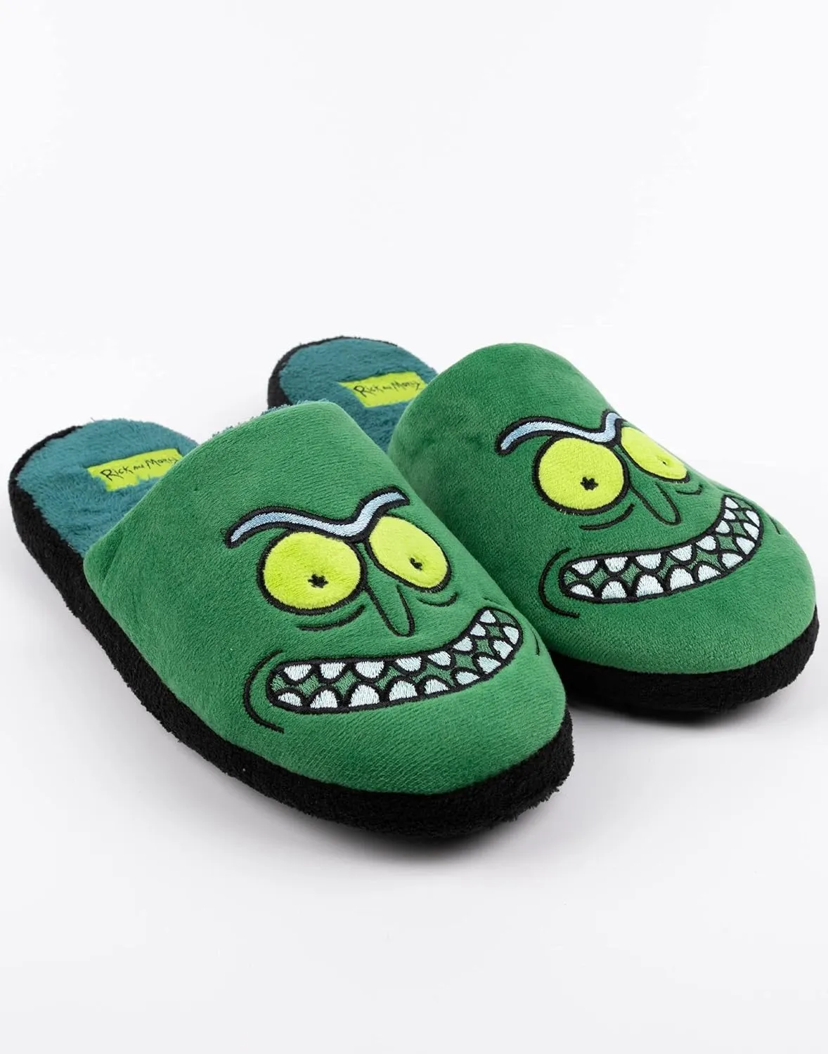 RICK AND MORTY Unisex Slippers Adults Pickle Rick Green House Sliders