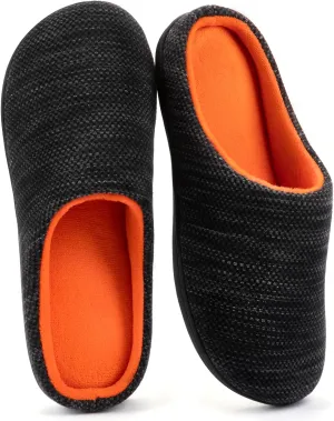 RockDove Men's Birdseye Knit Memory Foam Lounge Slipper with Indoor Oudoor Sole