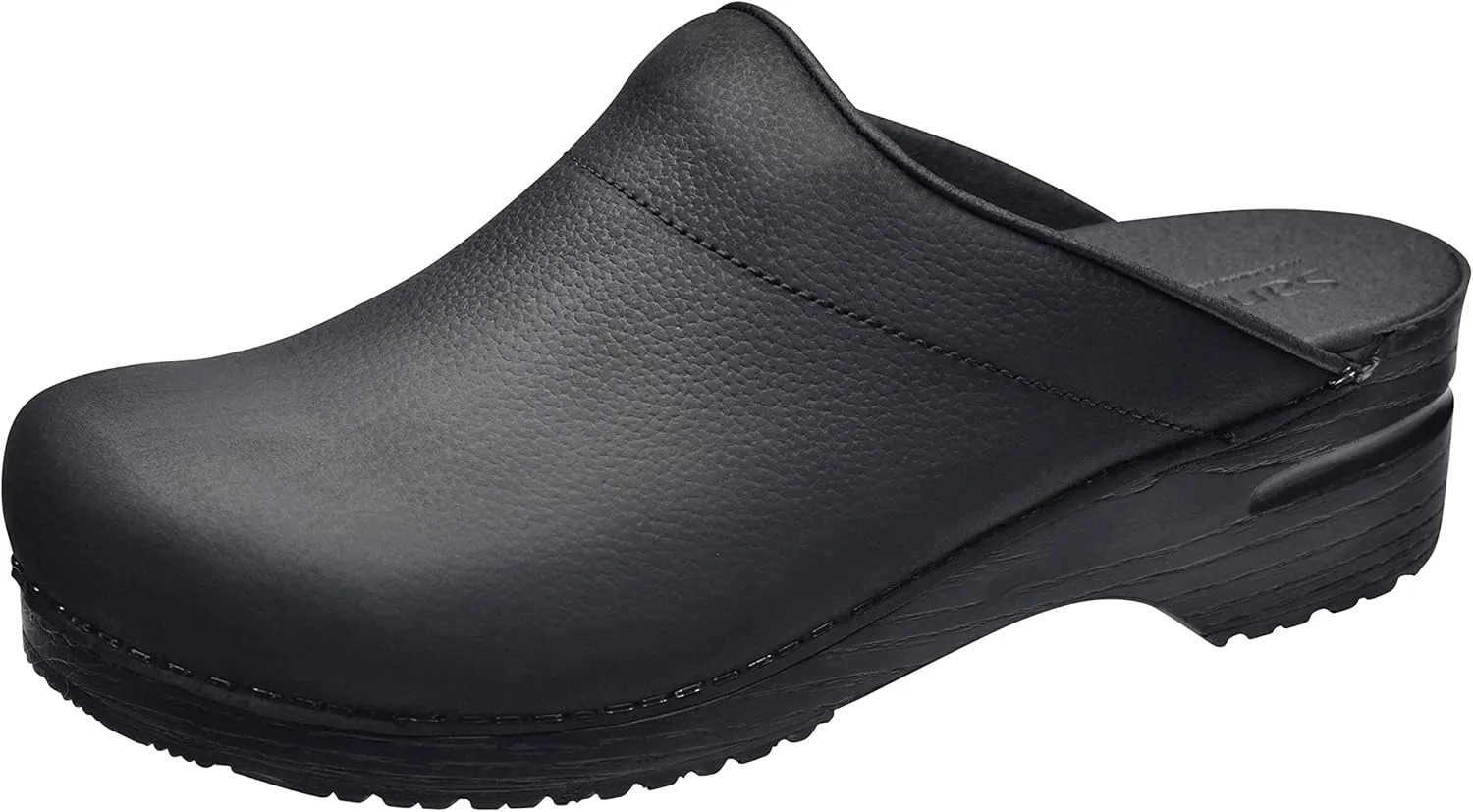 Sanita Karl Textured Oiled Leather Professional Clogs for Men - Arch Support, Durable, Open-Back, APMA Approved Slip-On Shoes