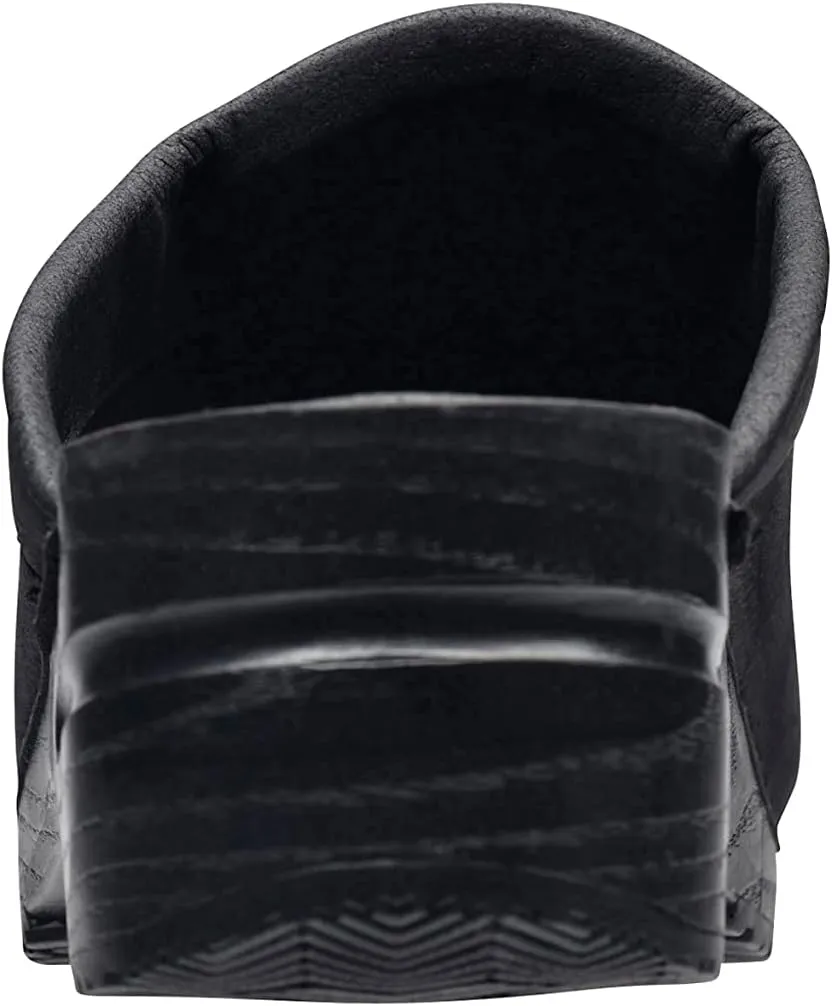 Sanita Karl Textured Oiled Leather Professional Clogs for Men - Arch Support, Durable, Open-Back, APMA Approved Slip-On Shoes