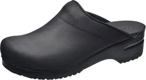 Sanita Karl Textured Oiled Leather Professional Clogs for Men - Arch Support, Durable, Open-Back, APMA Approved Slip-On Shoes
