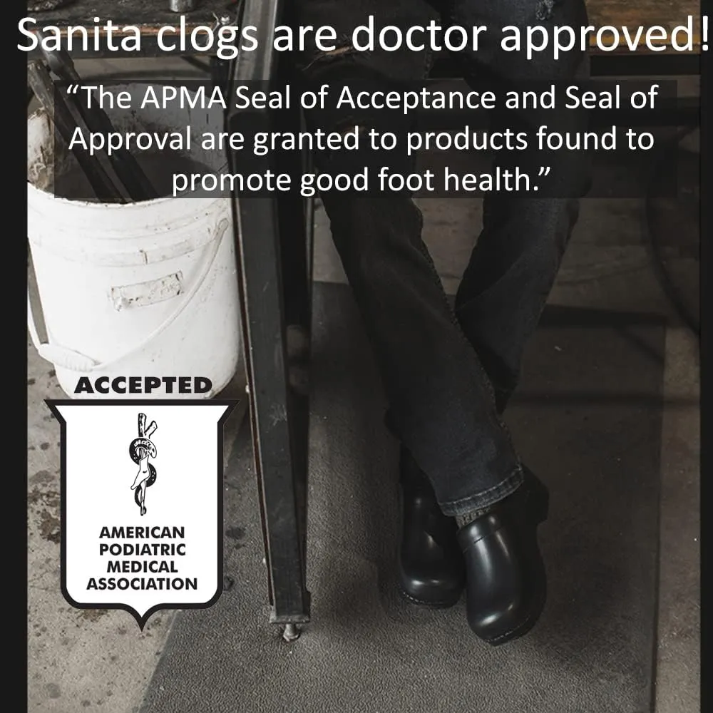 Sanita Lindsey Patent Leather Clogs for Women - Arch Support, Durable, APMA-Approved Slip-On Shoes