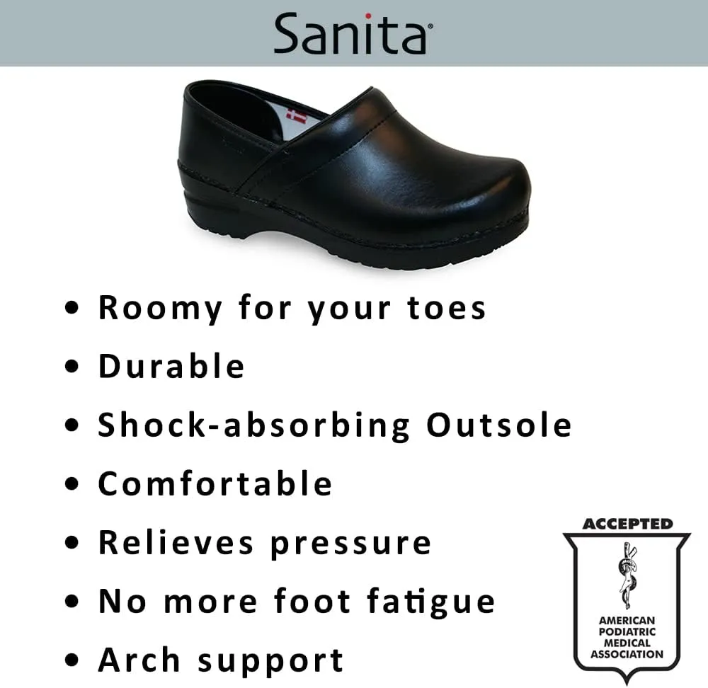 Sanita Lindsey Patent Leather Clogs for Women - Arch Support, Durable, APMA-Approved Slip-On Shoes