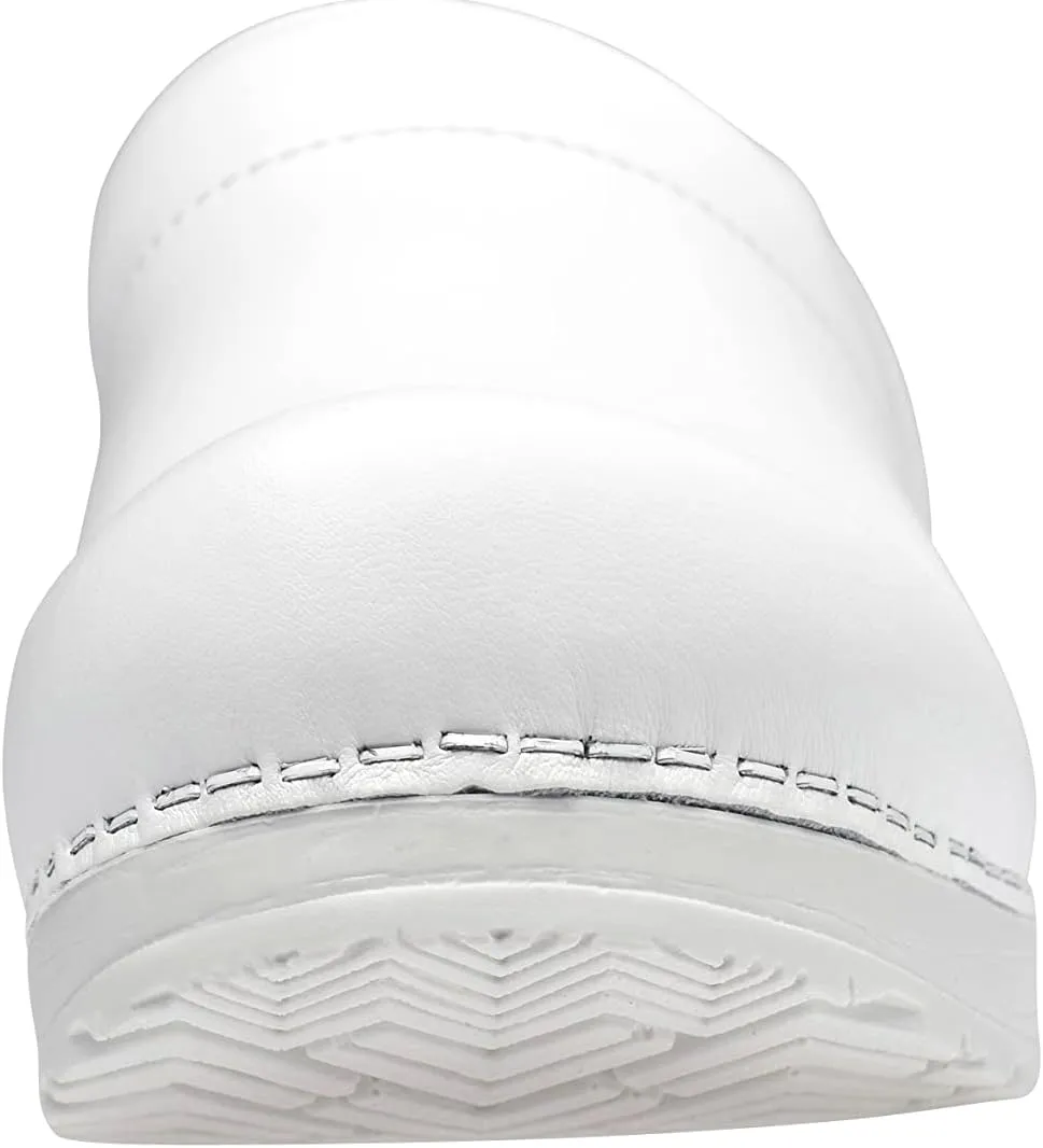 Sanita PU-Coated Leather Clogs for Women - Arch Support, Durable, Closed-Back, APMA-Approved Slip-On Shoes