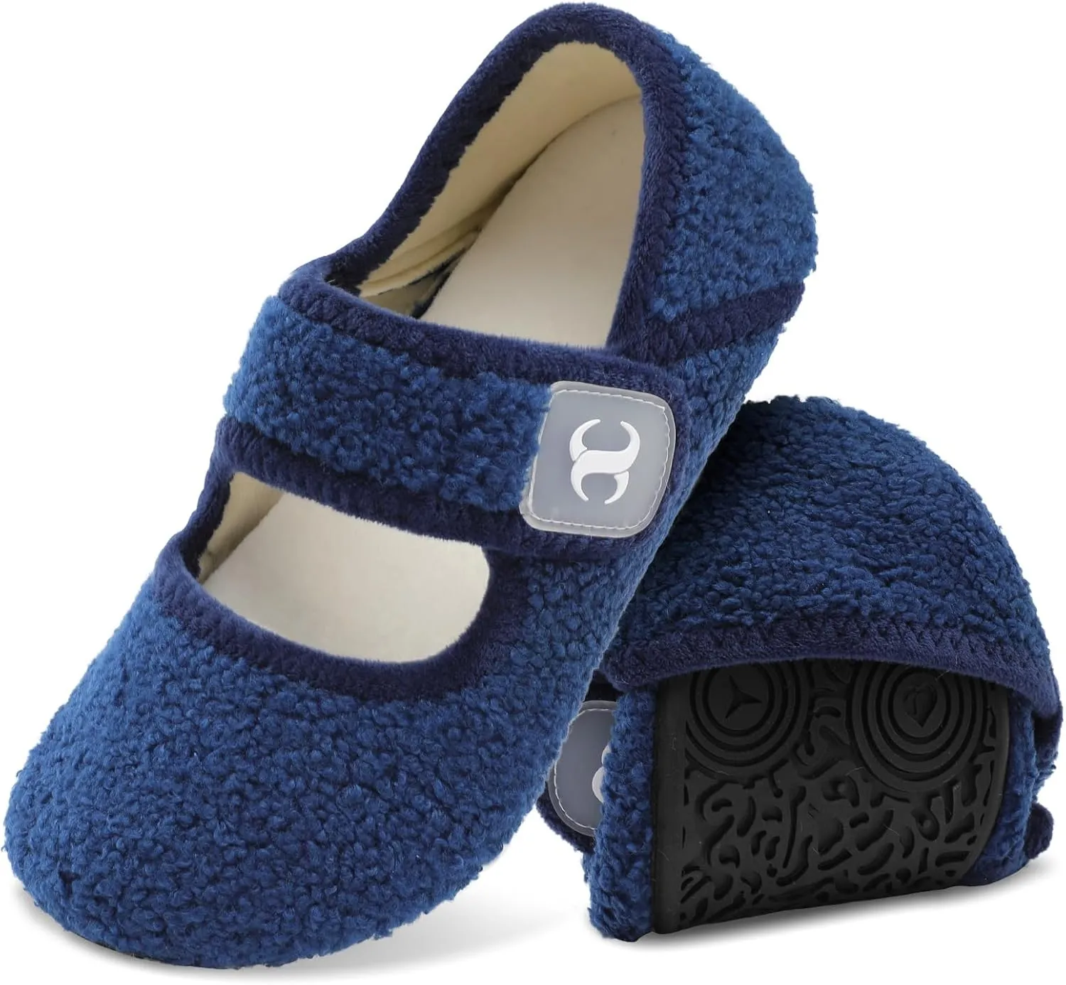 Scurtain Comfy House Slippers for Women Men Wide Diabetic Sock Slippers Soft Slip On Slippers Cozy Barefoot House Shoes