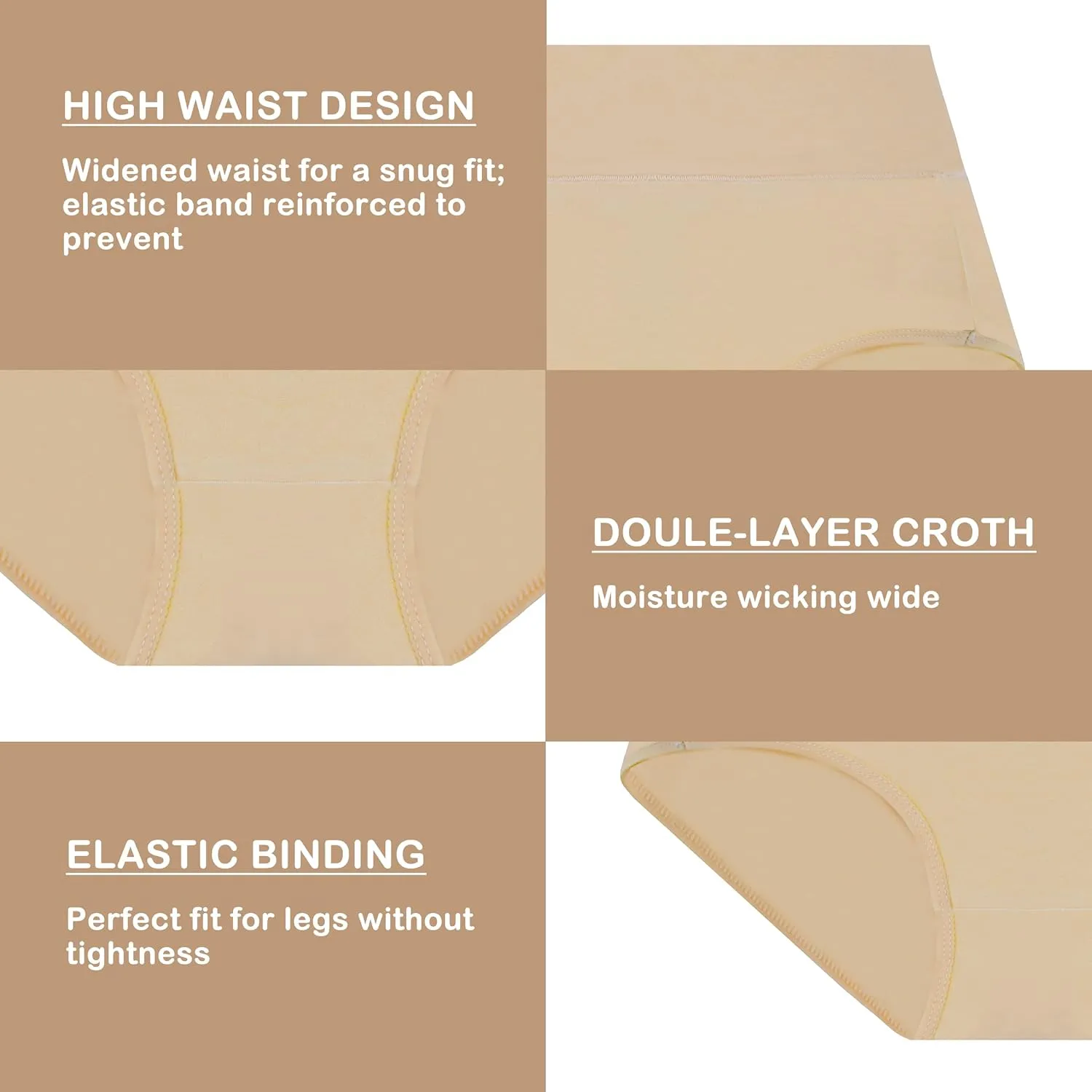 SERISIMPLE Viscose Bamboo Women Luxury Underwear Silky Comfy Ultra Soft Briefs Stretch High&Mid Waist Panties 4 pack