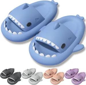Shark Slides for Kids, Cute Non-Slip Thick Sole Cloud Slippers, Quick Dry Comfy Slippers