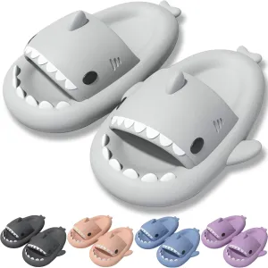 Shark Slides for Kids, Cute Non-Slip Thick Sole Cloud Slippers, Quick Dry Comfy Slippers