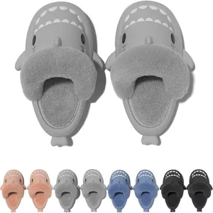Sharklas Originales Kids Polares, Summer and Winter Shark Slides Detachable Warm Fuzzy Slippers, Comfy Waterproof Slides