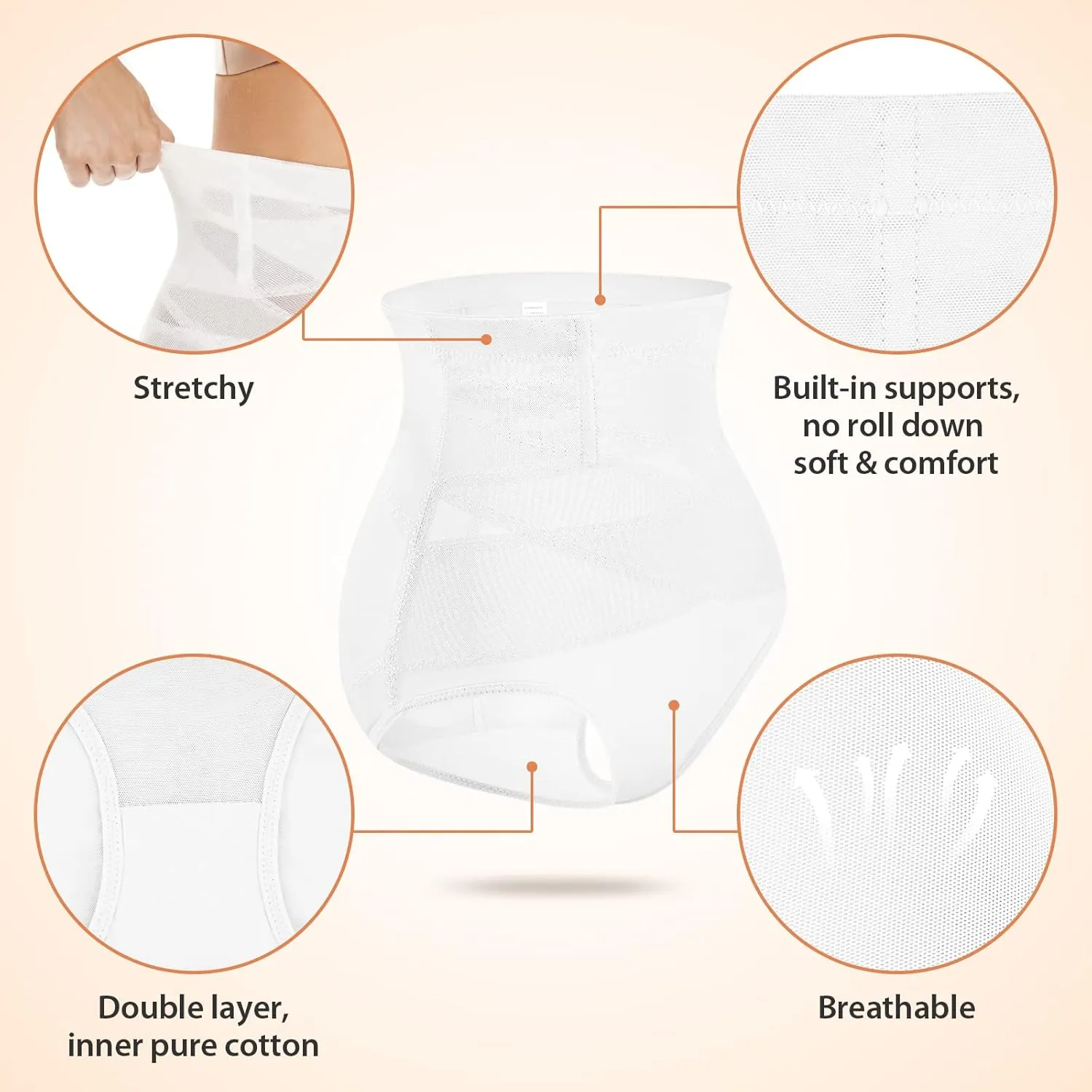 SIMIYA Tummy Control Shapewear for Women High Waisted Shapewear Panty Firm Control Soft Comfy Body Shaper for Women