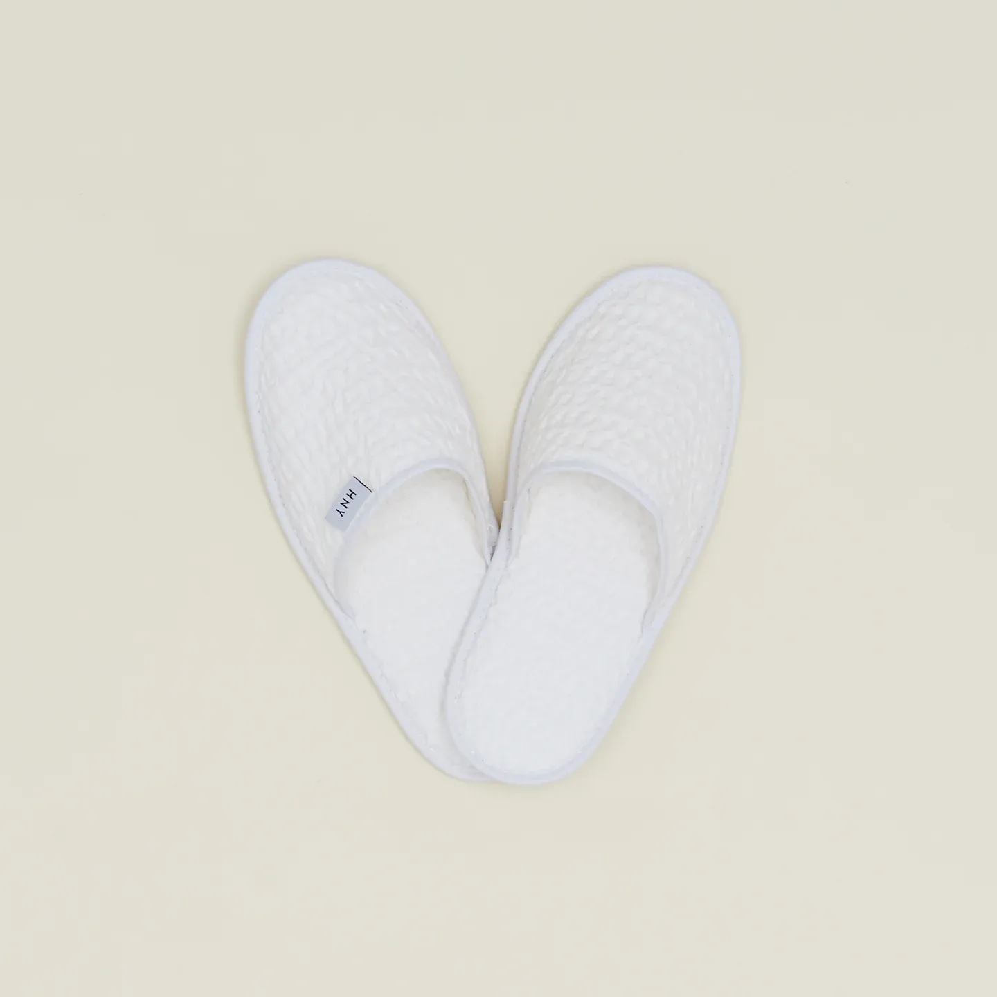 Simple Waffle Slippers (White)