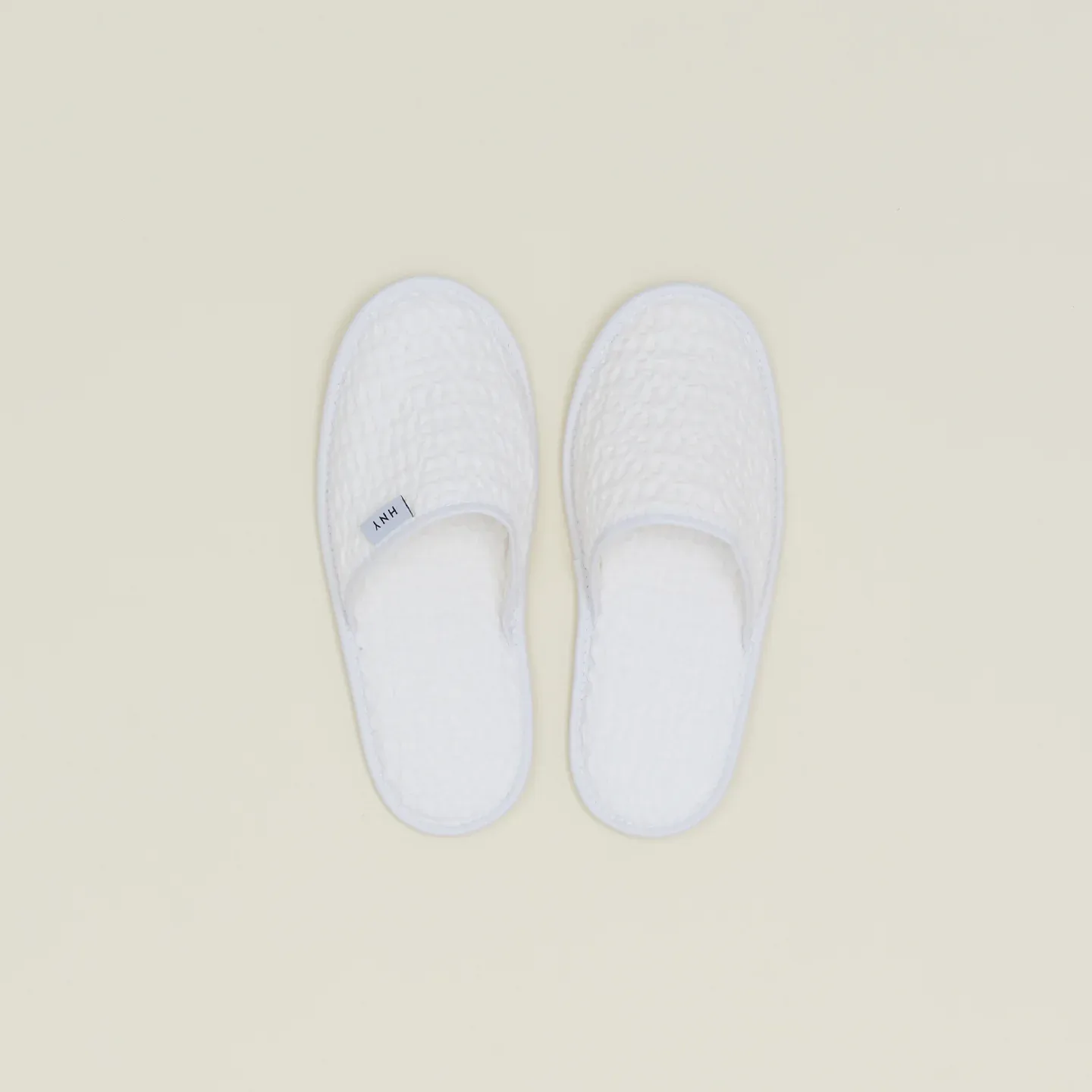 Simple Waffle Slippers (White)
