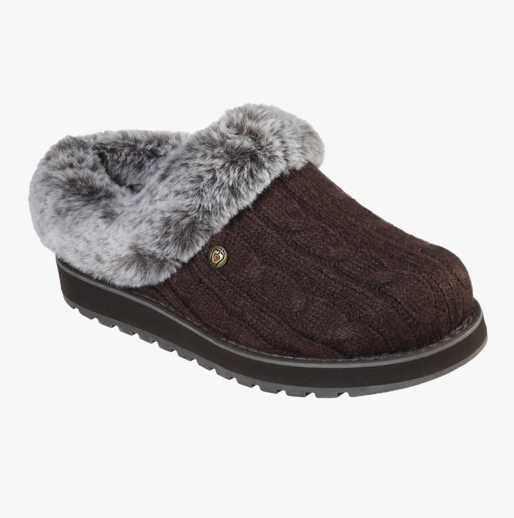 Skechers 31204/CHOC BOBS KEEPSAKES ICE ANGEL Womens Slippers Chocolate