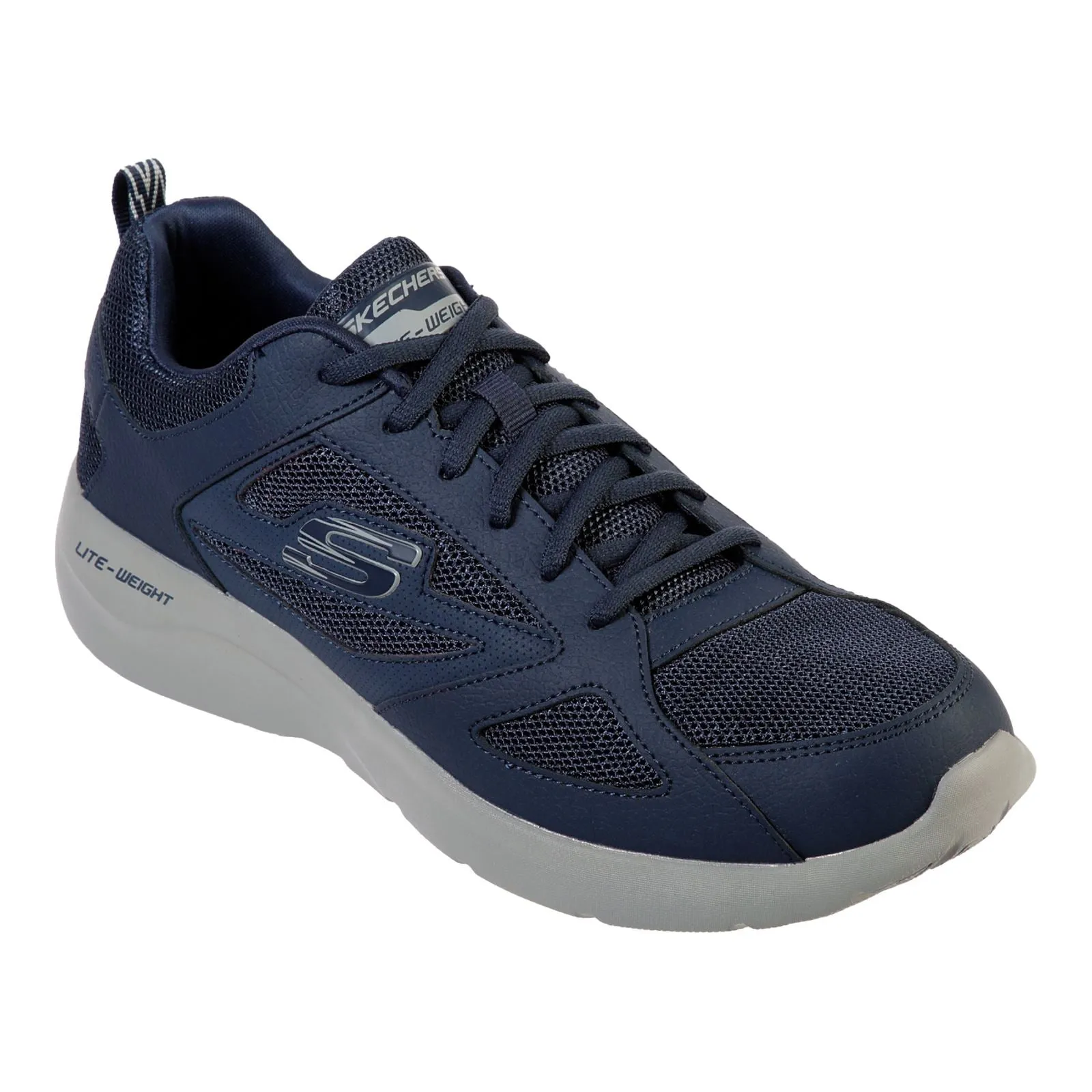 Skechers Men's Dynamight 2.0 Lace Up Memory Foam Trainer in Navy