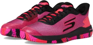 SKECHERS Men's Pickleball Viper Court Pro 2.0 Sneaker, Black/Hot Pink, 13