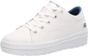 Skechers Women's Street Cleat. Canvas Contrast Stitch Lace Up Sneaker