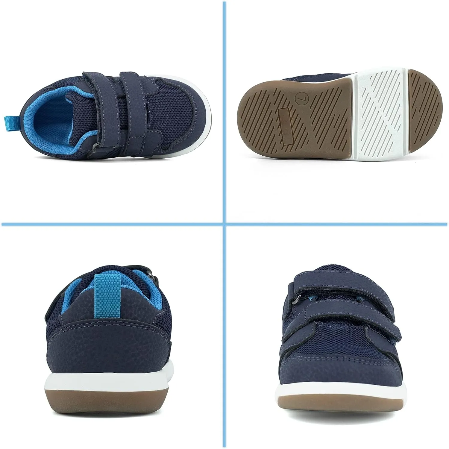 SKYWHEEL Toddler Boys Girls Tennis Shoes Kids Slip On Barefoot Shoes Wide Casual Walking Running Sneakers for Little Kids