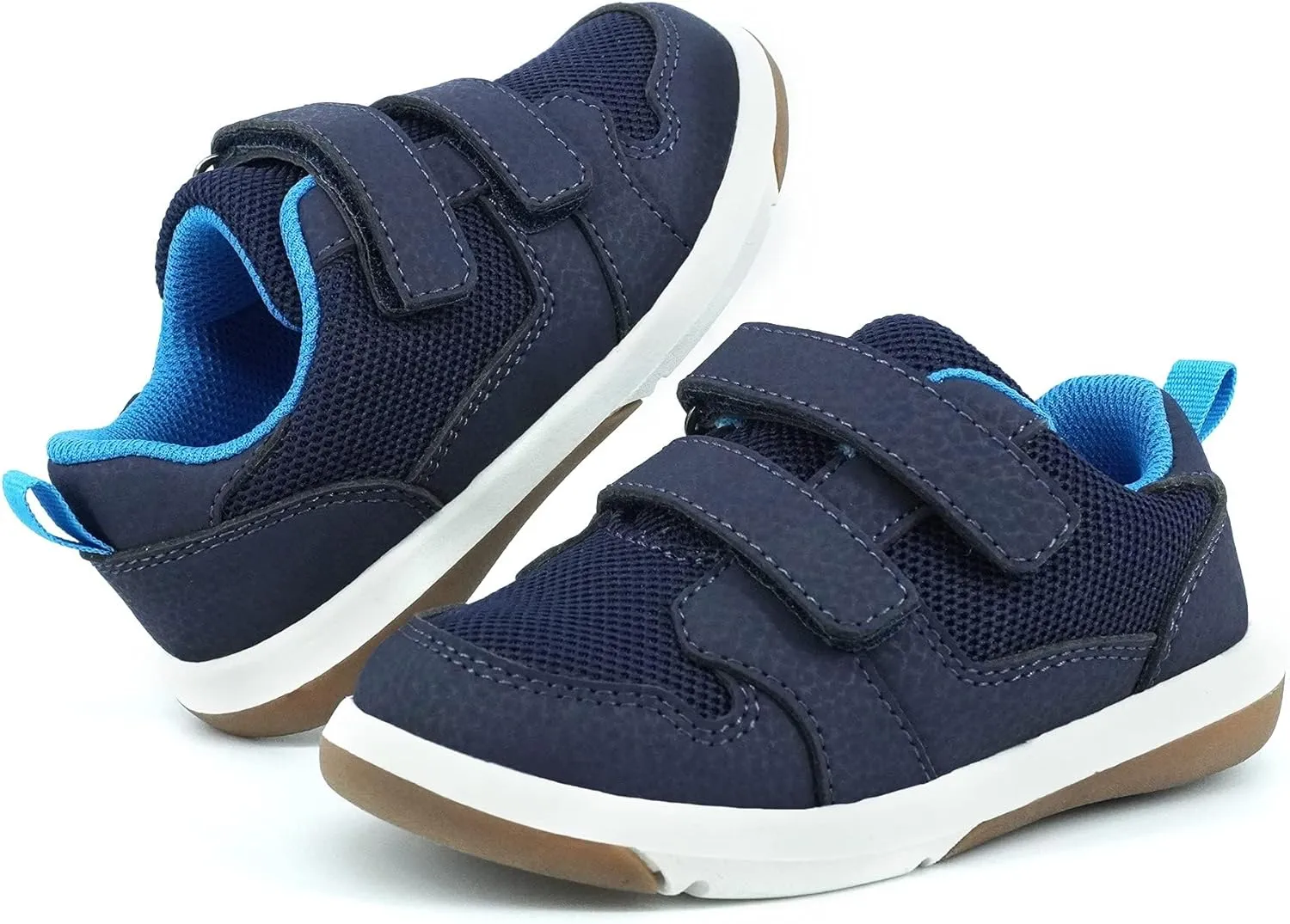 SKYWHEEL Toddler Boys Girls Tennis Shoes Kids Slip On Barefoot Shoes Wide Casual Walking Running Sneakers for Little Kids